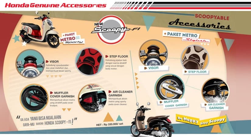Aksesoris Honda Scoopy Aksesoris Resmi Honda Scoopy FI