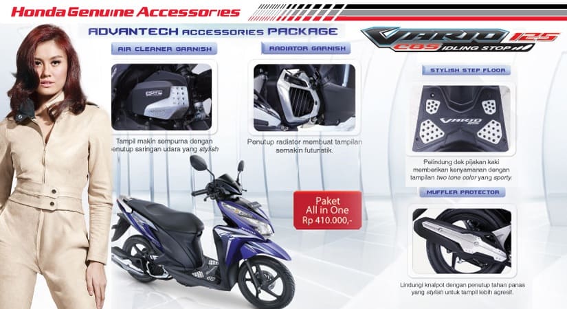 Paket aksesoris honda vario 125