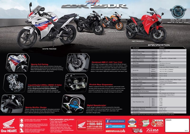 Brosur sepeda motor honda