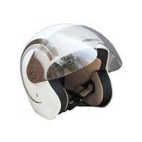 Helm Scoopy White Brown