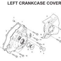 e10 left crankcase cover
