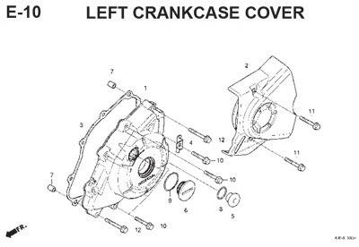 e10 left crankcase cover