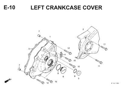 E10 Left Crankcase Cover