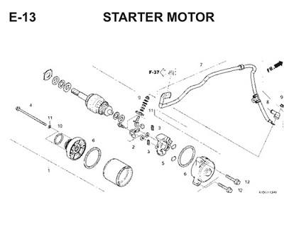 E13 Starter Motor