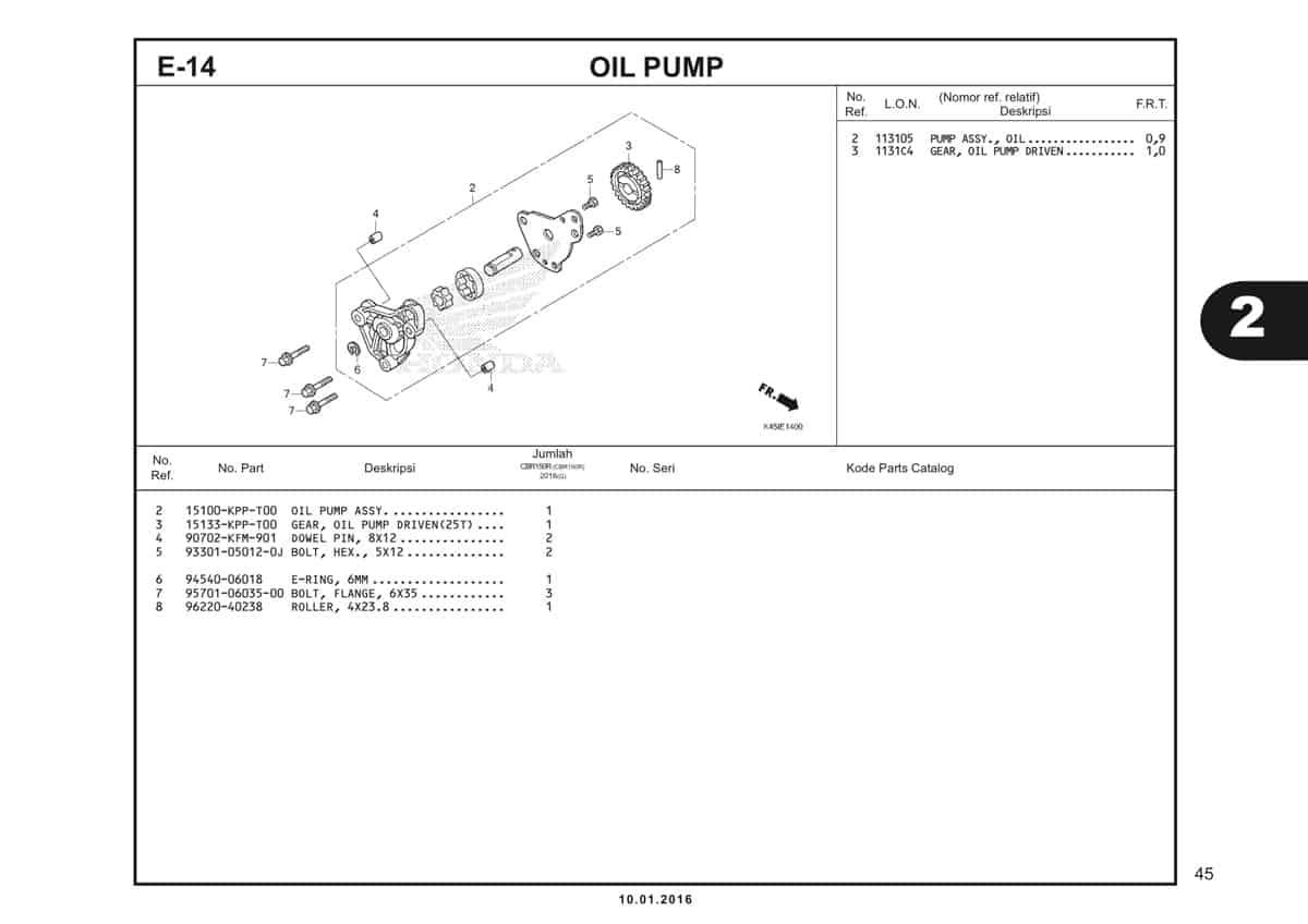 e14 oil pump