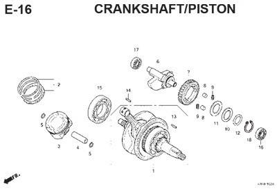 e16 crankshaft piston