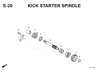 E20 Kick Starter Spindle