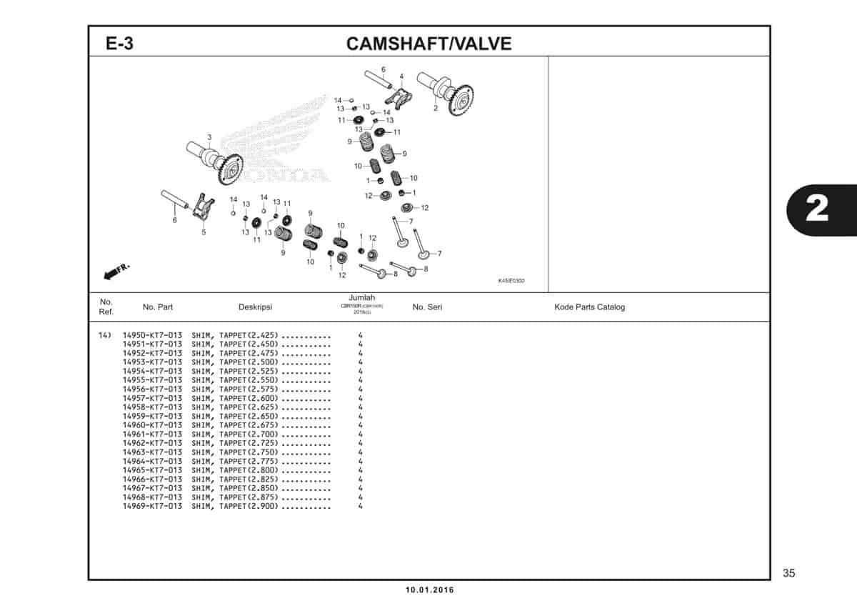 e3 camshaft valve - 3