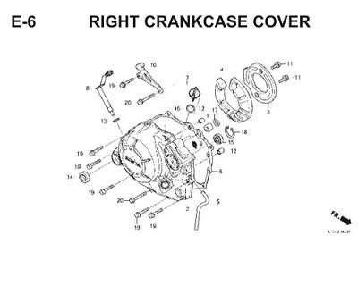 E6 Right Crankcase Cover