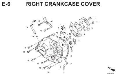 e6 right crankcase cover