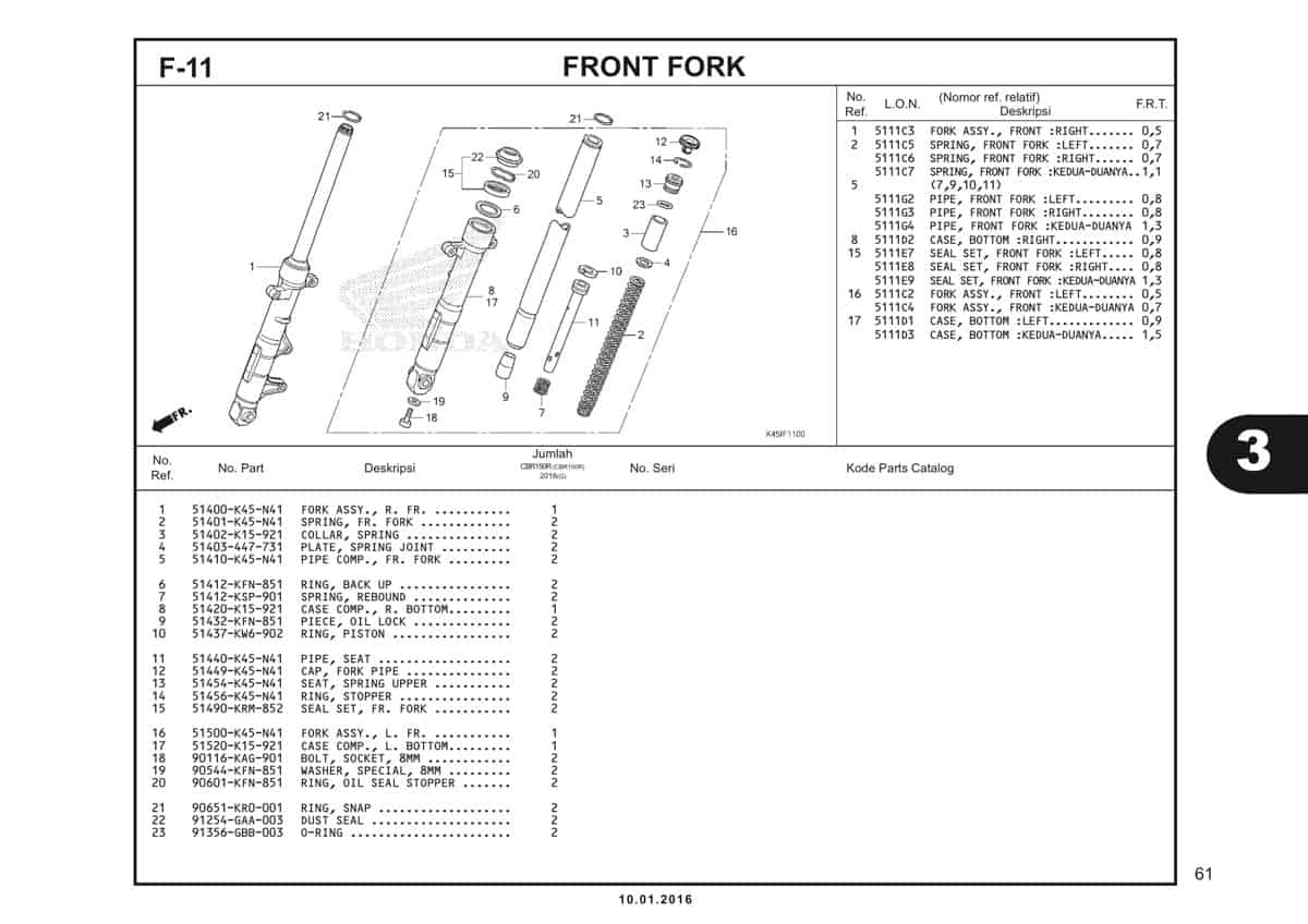 f11 front fork 