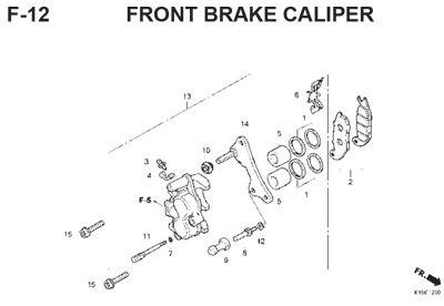 f12 front brake caliper