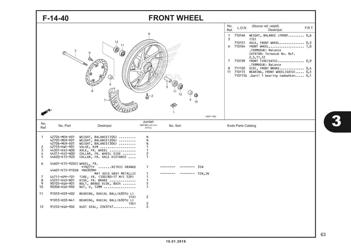 f14 40 front wheel