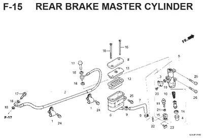 f15 rear brake master cylinder