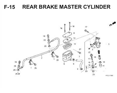 F15 Rear Brake Master Cylinder