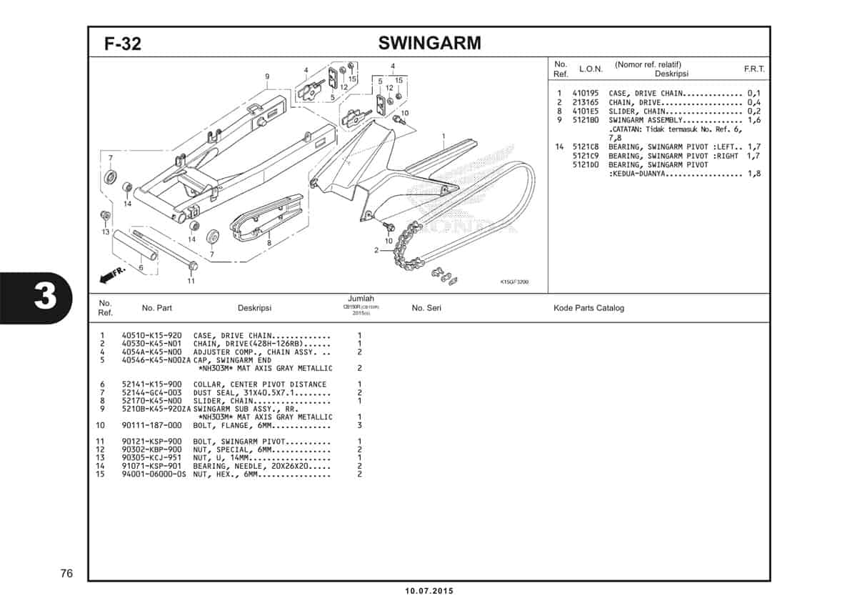 F32 Swingarm