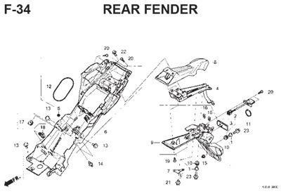 f34 rear fender