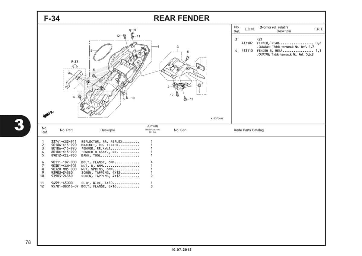 F34 Rear Fender