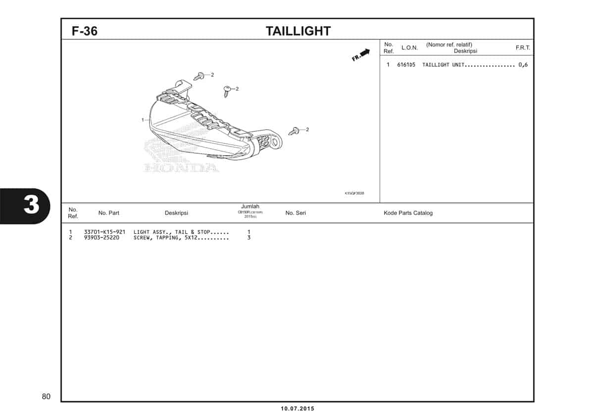 F36 Taillight