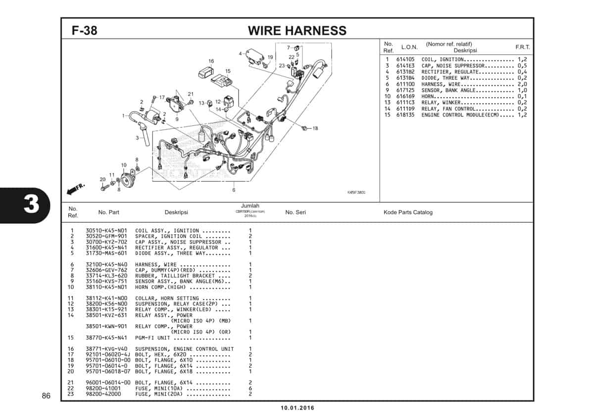 f38 wire harness