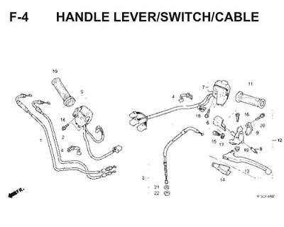 F4 Handle Lever Switch Cable