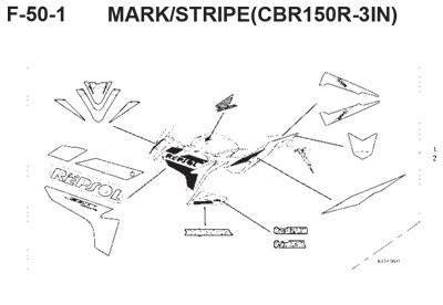 f50-1 mark stripe cbr150r-5in-in-1