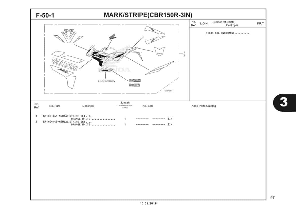 f50-1 mark stripe cbr150r-5in-in-1