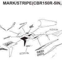 f50 mark stripe cbr150r-3in-1