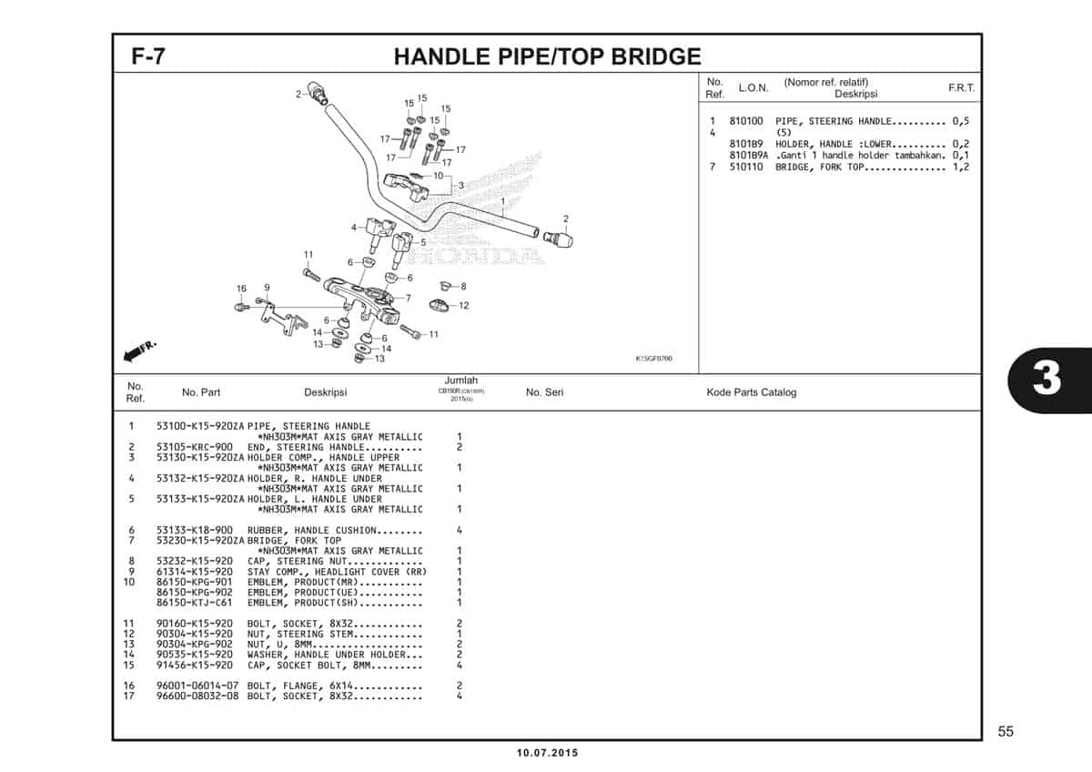 F7 Handle Pipe Top Bridge