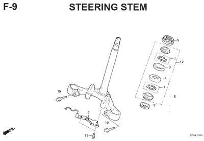 f9 steering stem