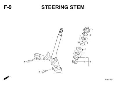 F9 Steering Stem