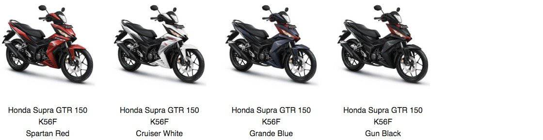 honda supra gtr k56f pilihan model warna