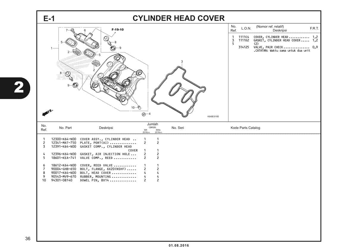  E1 Cylinder Head Cover