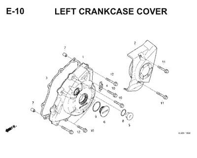 E10 Left Cankcase Cover Thumb