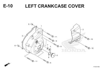 E10 Left Crankcase Cover Thumb