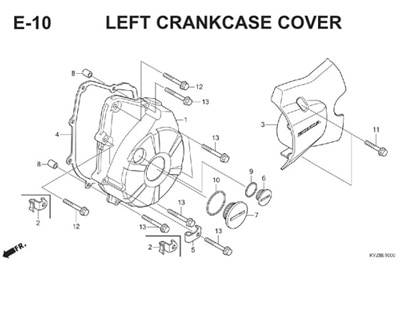 E10 Left Crankcase Cover Thumb