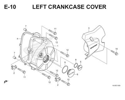 E10 Left Crankcase Cover Thumb