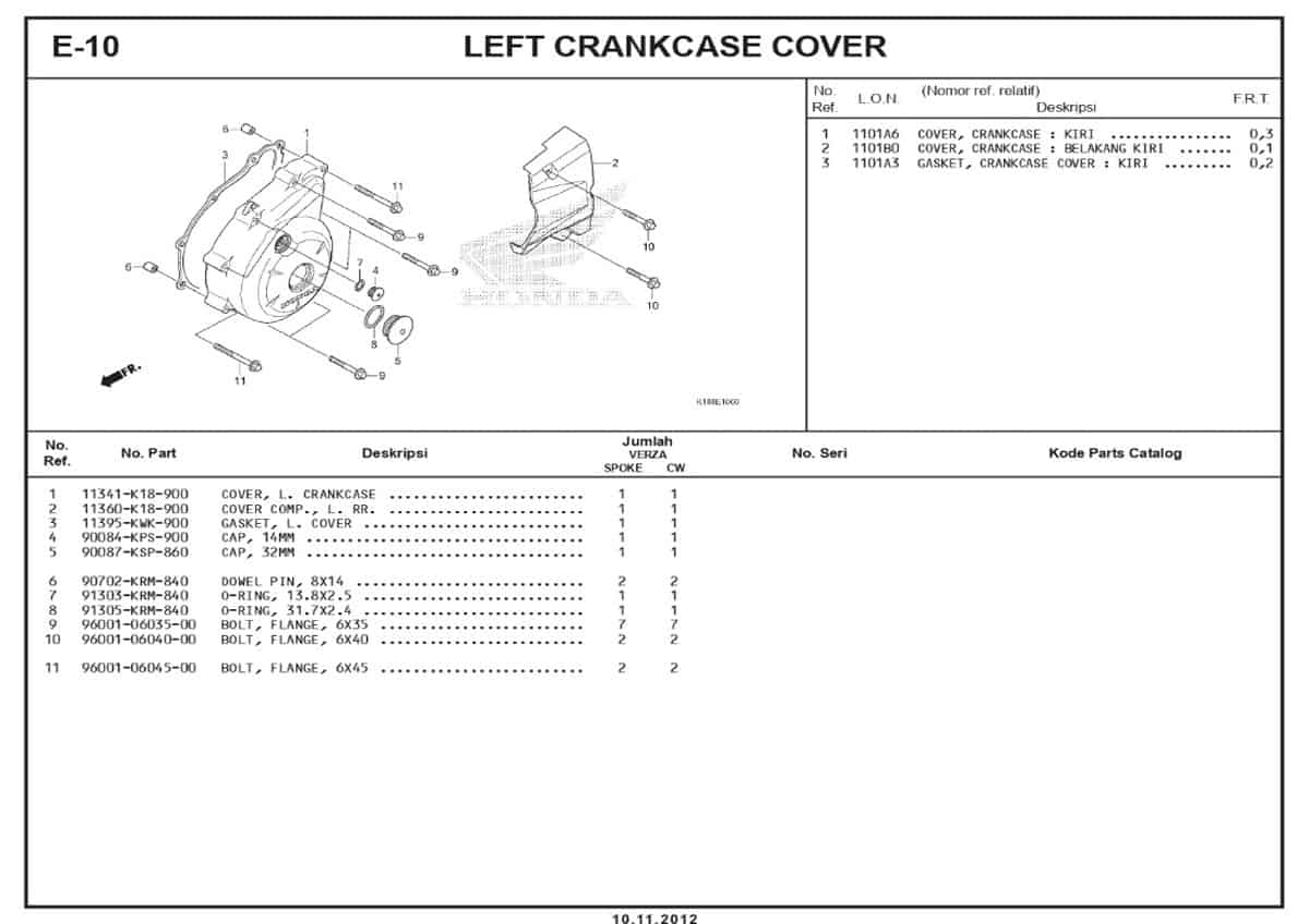 E10 Left Crankcase Cover