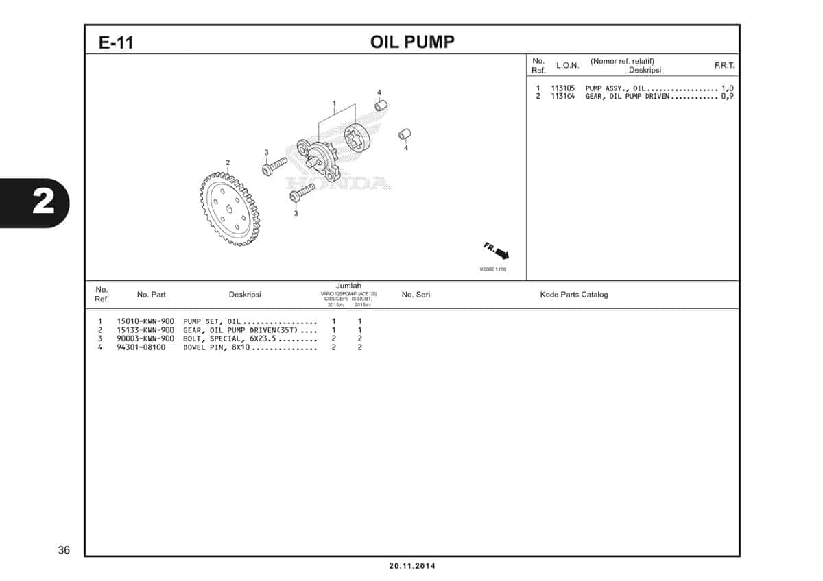  E11 Oil Pump