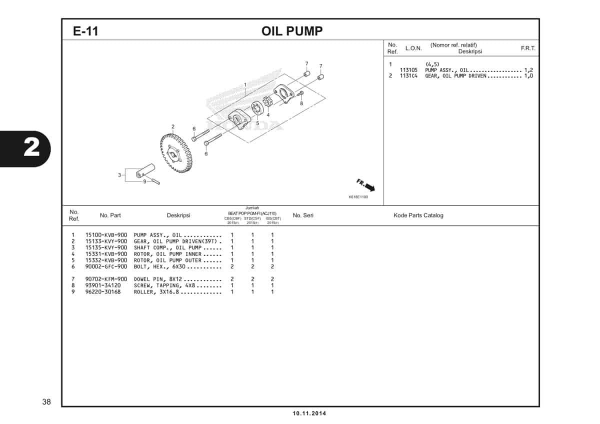  E11 Oil Pump