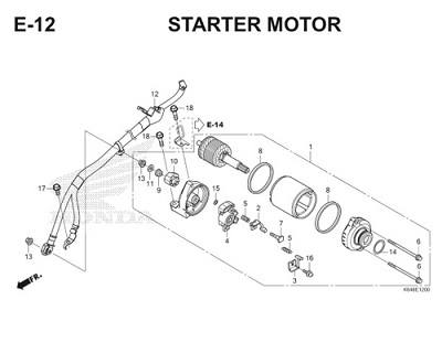 E12 Starter Motor Thumb