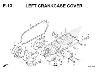 E13 Left Crankcase Cover Thumb