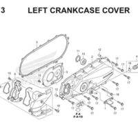 E13 Left Crankcase Cover Thumb