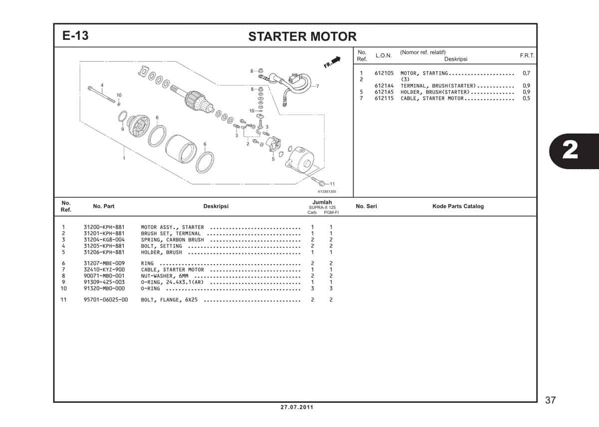  E13 Starter Motor