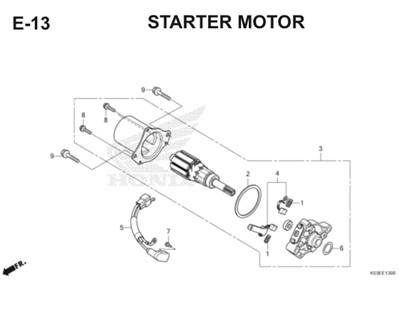 E13 Starter Motor Thumb