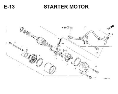 E13 Starter Motor Thumb