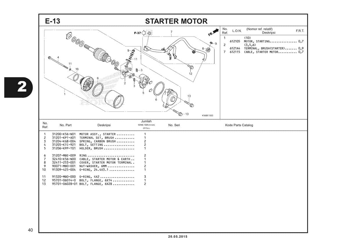  E13 Starter Motor