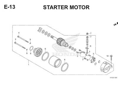 E13 Starting Motor Thumb