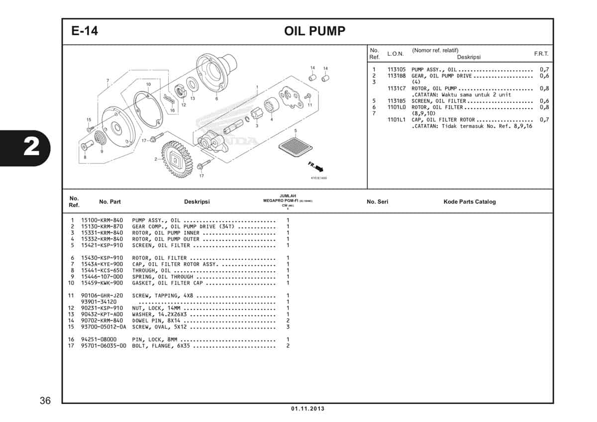  E14 Oil Pump