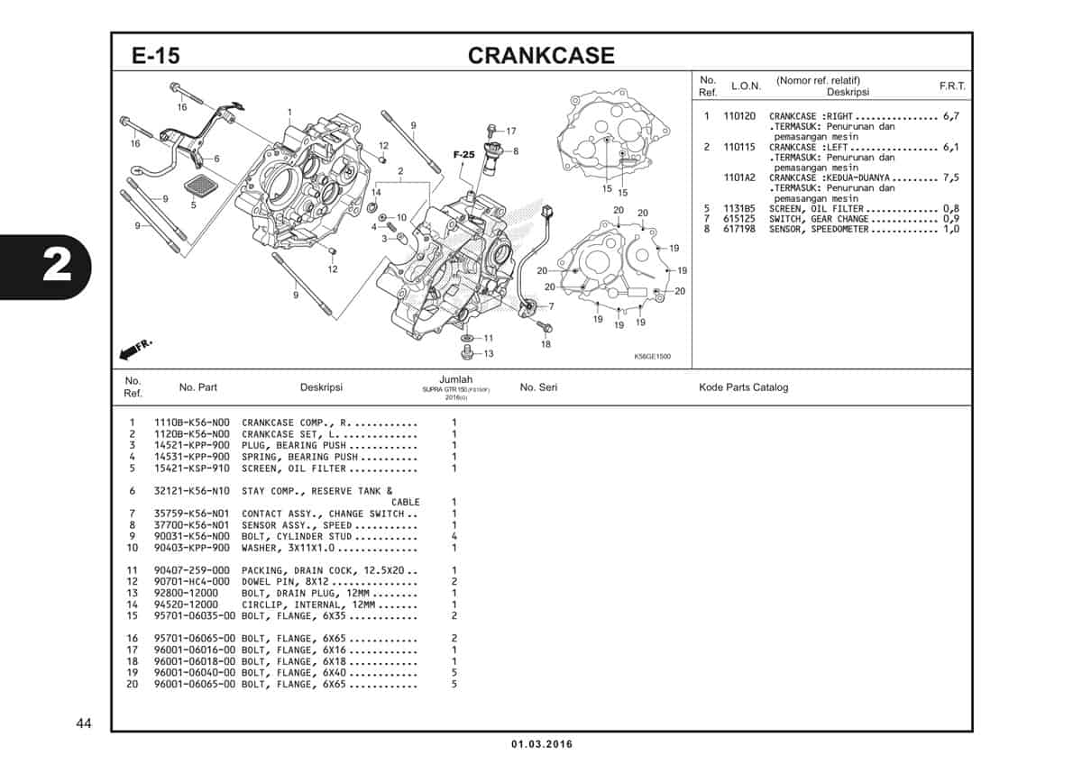  E15 Crankcase